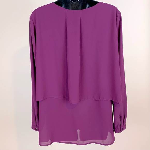 NY collection plum blouse, size Large - Picture 2 of 4